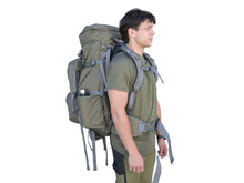 Load image into Gallery viewer, Manitoba Expedition Olive 75L+ Carbon Frame Pack
